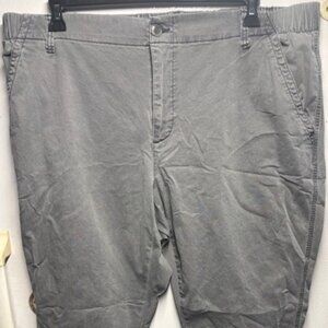 Old Navy Pants Women 2X Gray Ankle Chino Pockets High Waist Classic